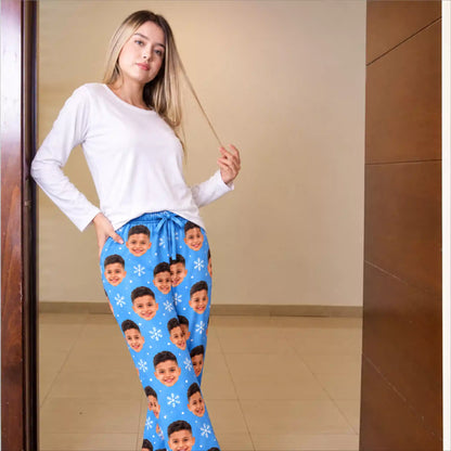 Pijama Personalizada con Fotos y Caras para Hombre y Mujer | Pantalón con Rostros de Parejas, Mascotas, Novios y Familia | Regalo Original de Cumpleaños