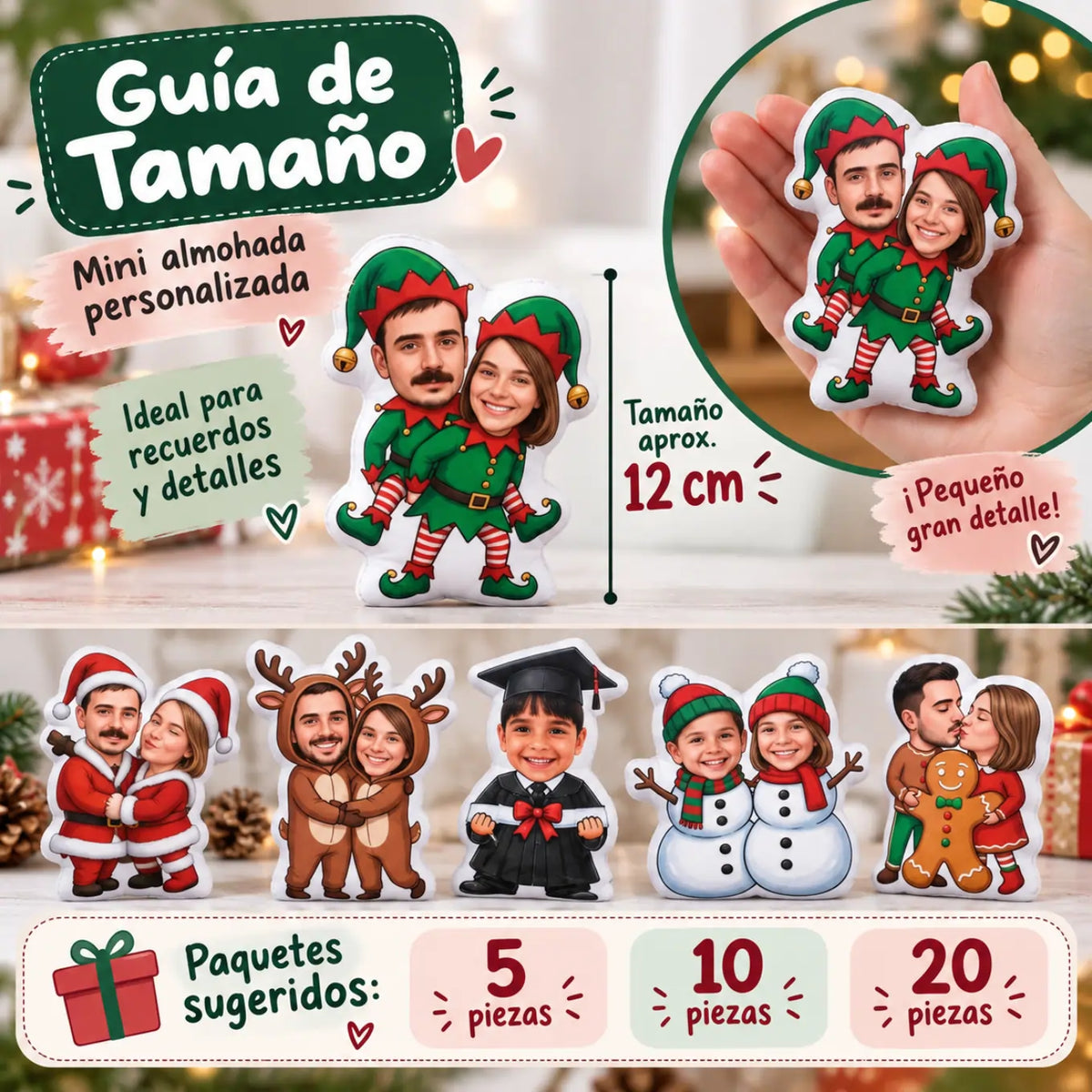 Mini almohada personalizada