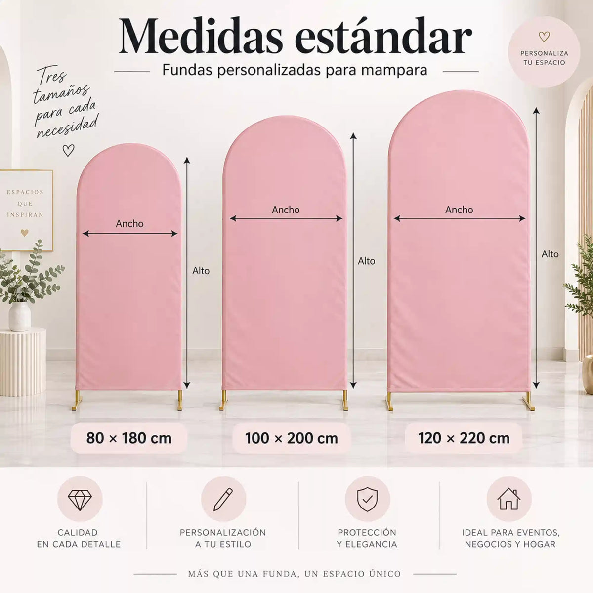 Funda personalizada para mampara