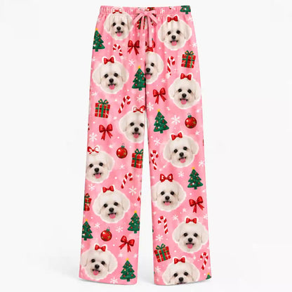 Pijama Personalizada con Fotos y Caras para Hombre y Mujer | Pantalón con Rostros de Parejas, Mascotas, Novios y Familia | Regalo Original de Cumpleaños
