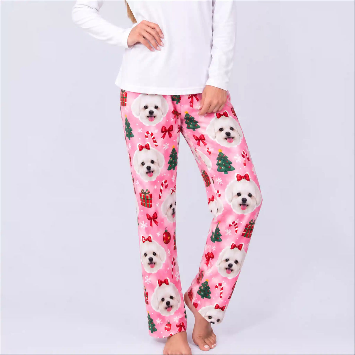 Pijama Personalizada con Fotos y Caras para Hombre y Mujer | Pantalón con Rostros de Parejas, Mascotas, Novios y Familia | Regalo Original de Cumpleaños