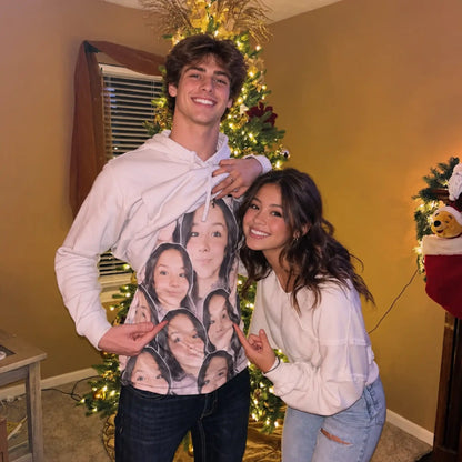 Playera Personalizada con Fotos y Caras para Hombre y Mujer | Camiseta con Rostros de Parejas, Novios, Familia y Mascotas Estampados por Toda la Prenda | Regalo Original de Cumpleaños